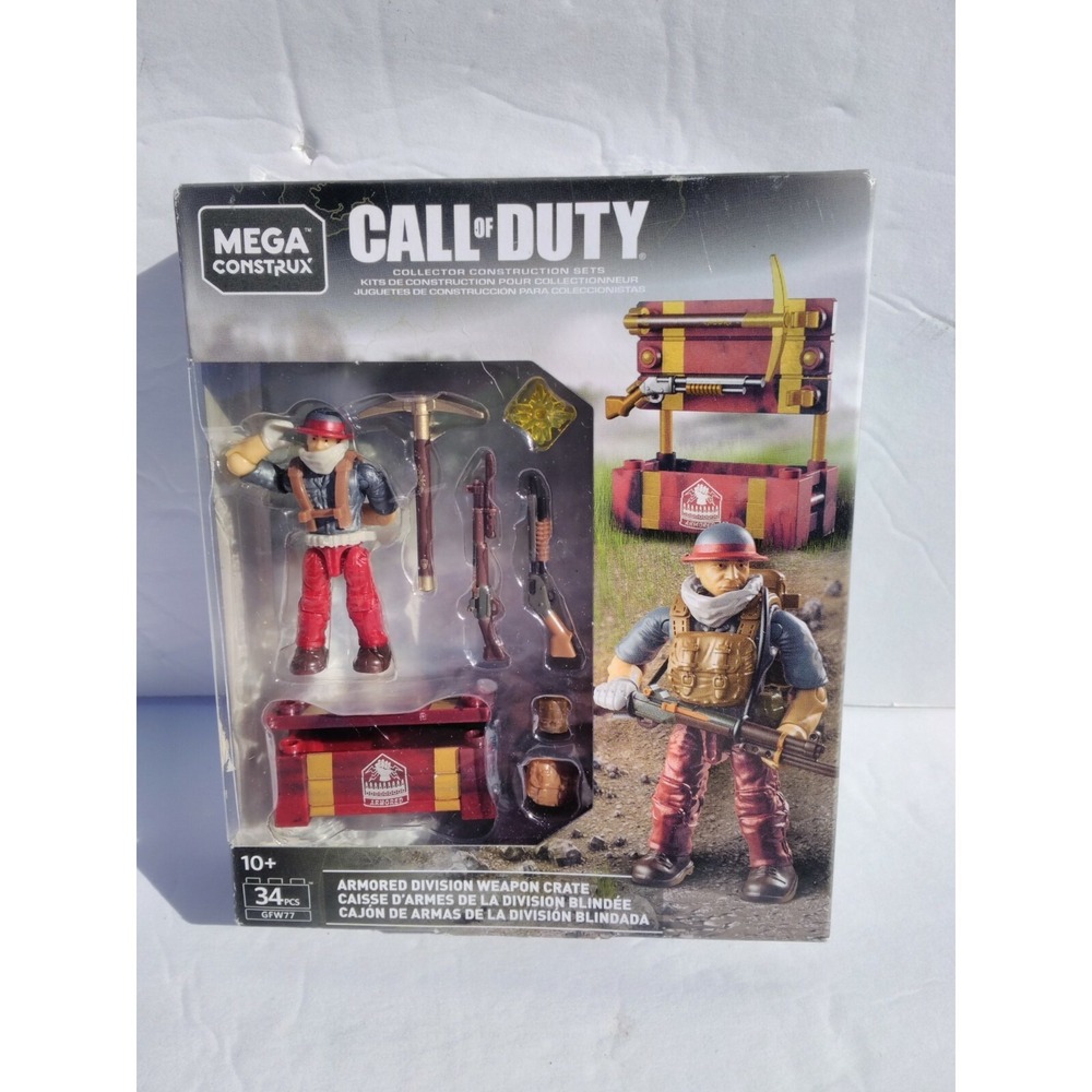 Mega Construx Call of Duty Armored Division Weapon Crate 34pcs New GFW77